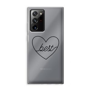 Best heart black: Samsung Galaxy Note 20 Ultra / Note 20 Ultra 5G Transparant Hoesje