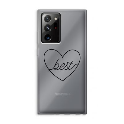 Best heart black: Samsung Galaxy Note 20 Ultra / Note 20 Ultra 5G Transparant Hoesje