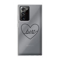 Best heart black: Samsung Galaxy Note 20 Ultra / Note 20 Ultra 5G Transparant Hoesje