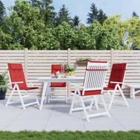 VidaXL Stoelkussens 4 st hoge rug oxford stof rood