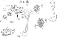 Sram achterderailleur "xx1 eagle" rear derail. xx1 eagle 52t lunar grey