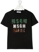 MSGM Kids t-shirt à logo imprimé - Noir - thumbnail