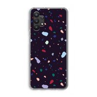 Dark Rounded Terrazzo: Samsung Galaxy A32 5G Transparant Hoesje