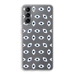 Eyes pattern: Samsung Galaxy S21 Transparant Hoesje
