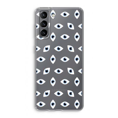 Eyes pattern: Samsung Galaxy S21 Transparant Hoesje