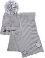 Playstation - Silver Beanie & Scarf Gift Set