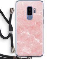 Roze marmer: Samsung Galaxy S9 Plus Transparant Hoesje met koord