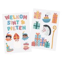 Folat BV Raamstickers welkom sint & pieten, 13st.