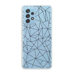 Geometrische lijnen zwart: Samsung Galaxy A73 Transparant Hoesje