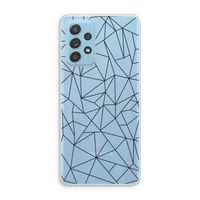 Geometrische lijnen zwart: Samsung Galaxy A73 Transparant Hoesje
