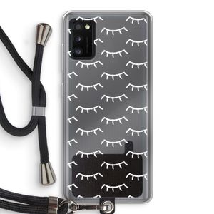 Wimpers: Samsung Galaxy A41 Transparant Hoesje met koord