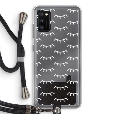 Wimpers: Samsung Galaxy A41 Transparant Hoesje met koord