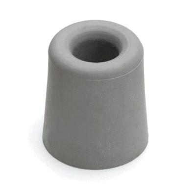 Deurstopper - grijs - rubber - 4,8x3,7 cm - RVS - deurbuffer