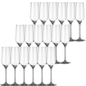 Champagneglazen/flutes Carre - 24x stuks - 220 ml - Champagne drinken - Champagneglazen van glas