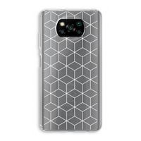 Zwart-witte kubussen: Xiaomi Poco X3 NFC Transparant Hoesje