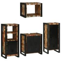 Badkamermeubelset 4 pcs Multikleur Massief gerecycled hout