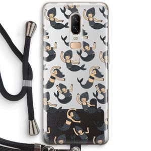 Zeemeermin: OnePlus 6 Transparant Hoesje met koord