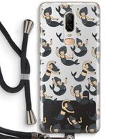 Zeemeermin: OnePlus 6 Transparant Hoesje met koord