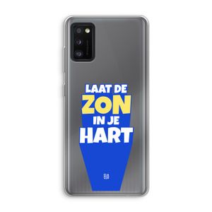 Laat de zon in je hart: Samsung Galaxy A41 Transparant Hoesje