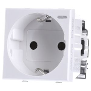 HD4141W  - Safety socket white SL rotective , 16A / 250V 2 - modulig White HD4141W - special offer