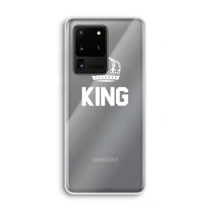 King zwart: Samsung Galaxy S20 Ultra Transparant Hoesje