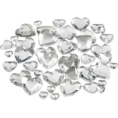 Creativ Company Strasstenen, afm 6+10+14 mm, zilver, 252 stuk/ 1 doos