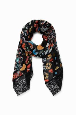 Sjaal met galactische vlinders - BLACK - U