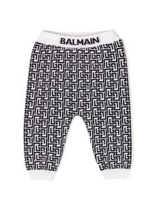 Balmain Kids legging à motif monogrammé - Noir