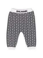 Balmain Kids legging à motif monogrammé - Noir