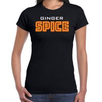 Spicy girls t-shirt dames - ginger spice - oranje - carnaval/90s party themafeest - thumbnail