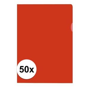 50x Insteekmap rood A4 formaat 21 x 30 cm