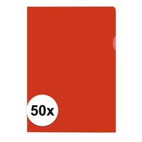 50x Insteekmap rood A4 formaat 21 x 30 cm