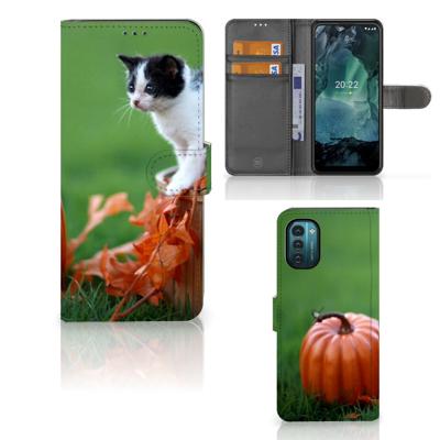 Nokia G11 | G21 | Telefoonhoesje | Met pasjeshouder | Kitten