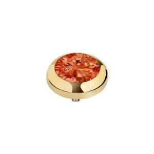 Melano Vivid Season CZ steentje Coral Red Goud