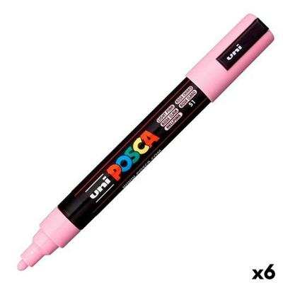 Markeerstift POSCA PC-5M Licht Roze (6 Stuks)