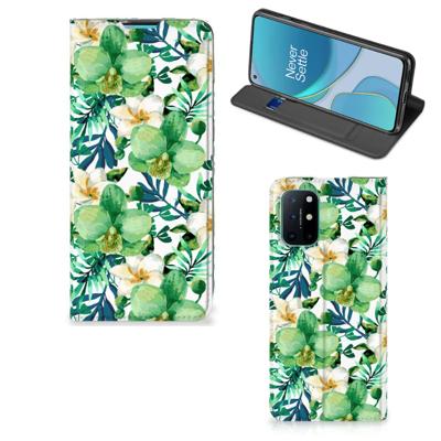 OnePlus 8T Smart Cover Orchidee Groen OnePlus 8T Smart Cover Orchidee Groen