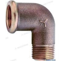 Codo macho/hembra bronce naval GS30669 - CODO MACHO/HEMBRA 90º BRONCE 4""