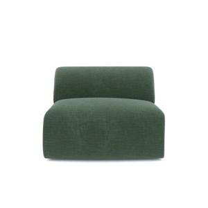 Fauteuil zonder armleuningen in fluweel met smaragdgroen patroon