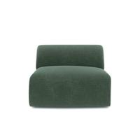 Fauteuil zonder armleuningen in fluweel met smaragdgroen patroon