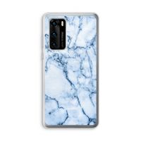Blauw marmer: Huawei P40 Transparant Hoesje