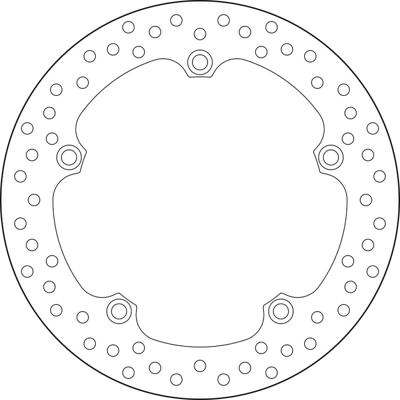 BREMBO Serie Oro remschijf, remschijven voor de moto, vast 68B407N1