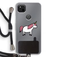 Eenhoorn: Pixel 4a Transparant Hoesje met koord