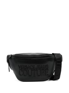 Versace Jeans Couture sac grainé à plaque logo - Noir