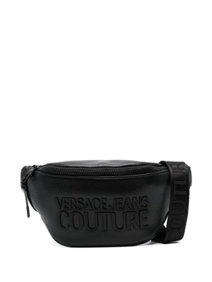 Versace Jeans Couture sac grainé à plaque logo - Noir