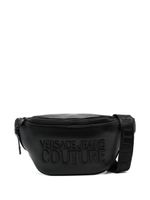 Versace Jeans Couture sac grainé à plaque logo - Noir