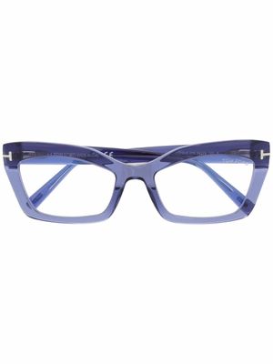 TOM FORD Eyewear lunettes de vue à monture papillon - Bleu