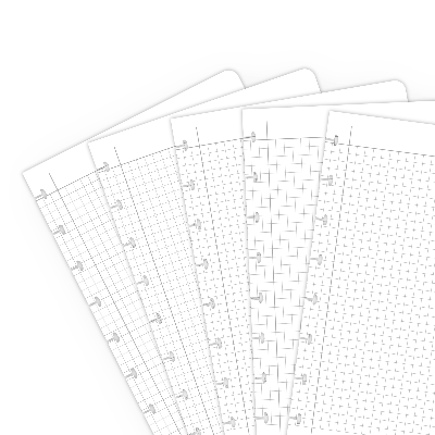 Set Extra Pagina's-A5 - ruitjes 0,5cm