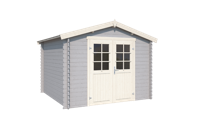 Blokhut Norah 275x275 Platinum Grey-Wit - Outdoor life