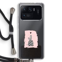 Zwart-wit cactus: Xiaomi Mi 11 Ultra Transparant Hoesje met koord