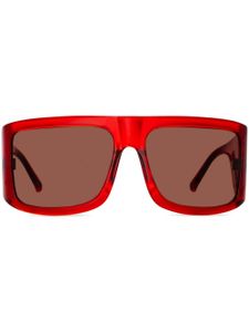 Linda Farrow lunettes de soleil Andre à monture oversize - Rouge